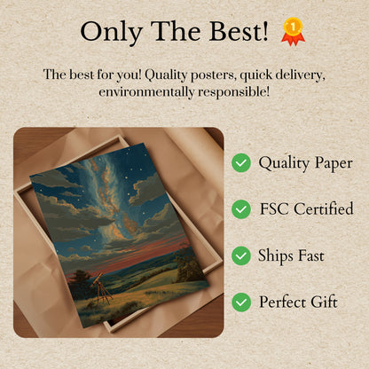 Plakat Gwiaździsta Noc Astronomiczny