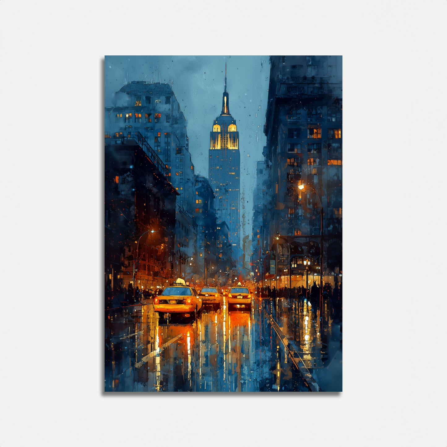 Regenachtige New York City Nachten Poster