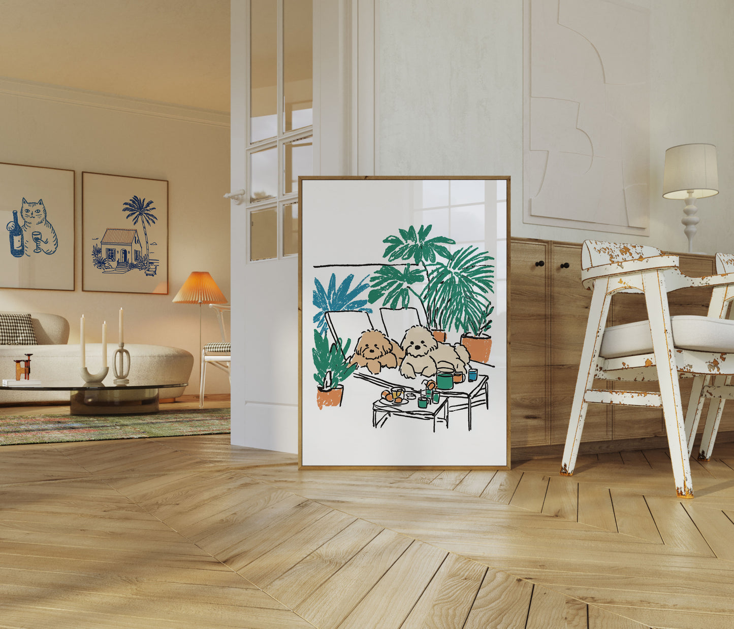 Szczenięta w Raju Roślin Plakat