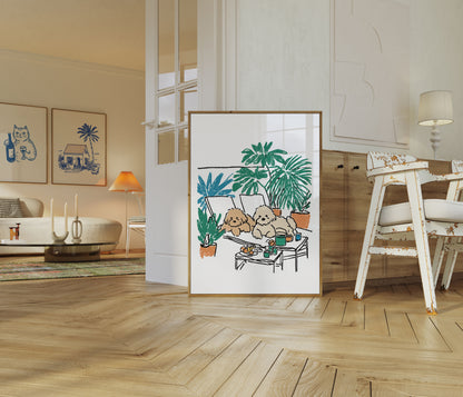 Szczenięta w Raju Roślin Plakat