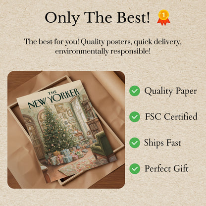 Festive New Yorker Christmas Poster