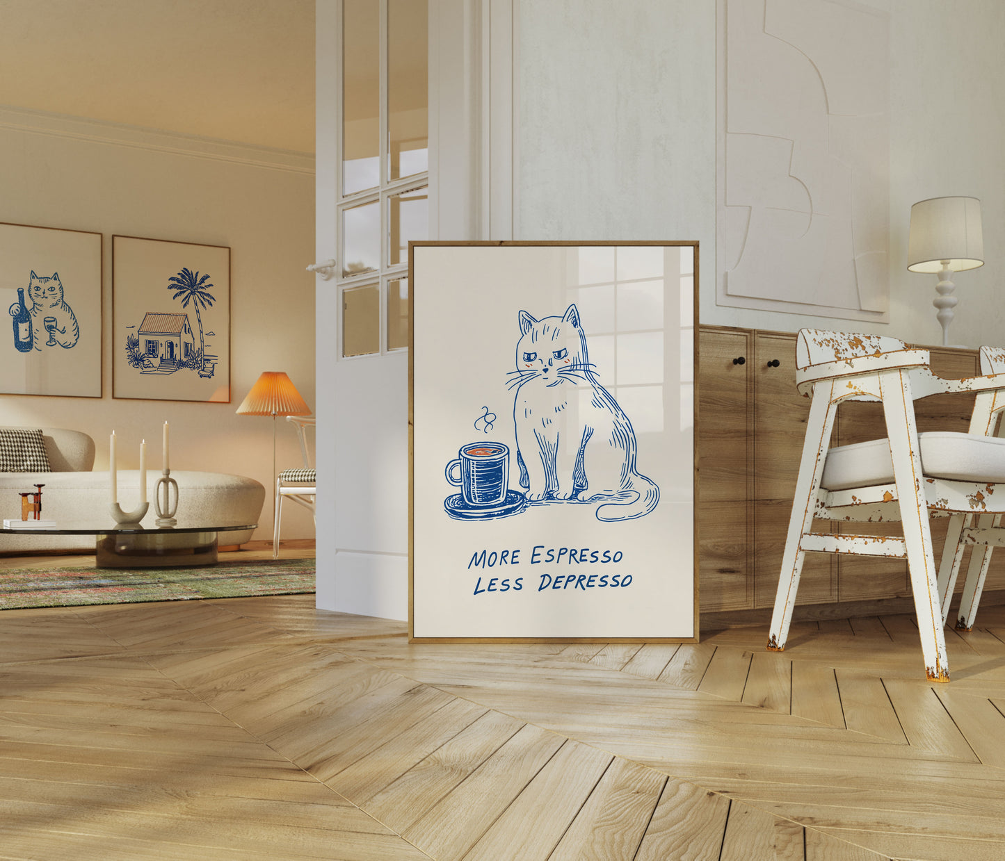 Espresso Cat Mood Poster