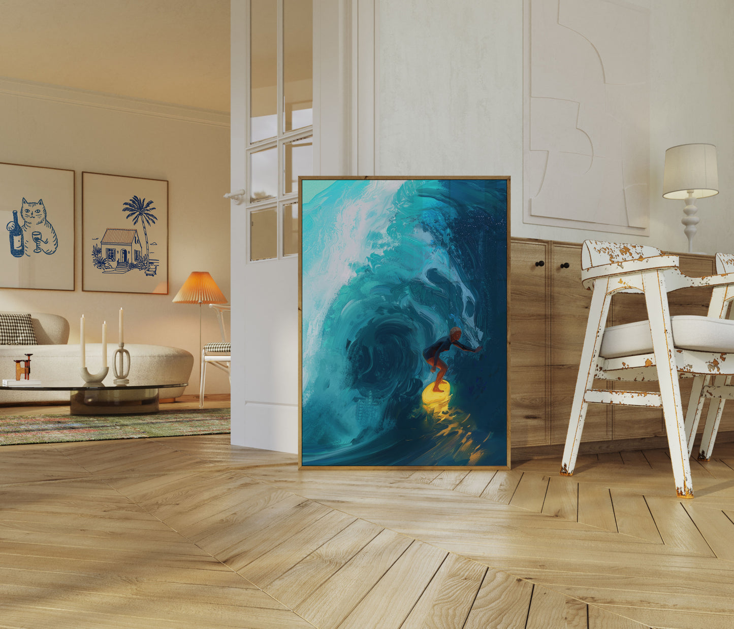 Ocean Wave Surfer Poster