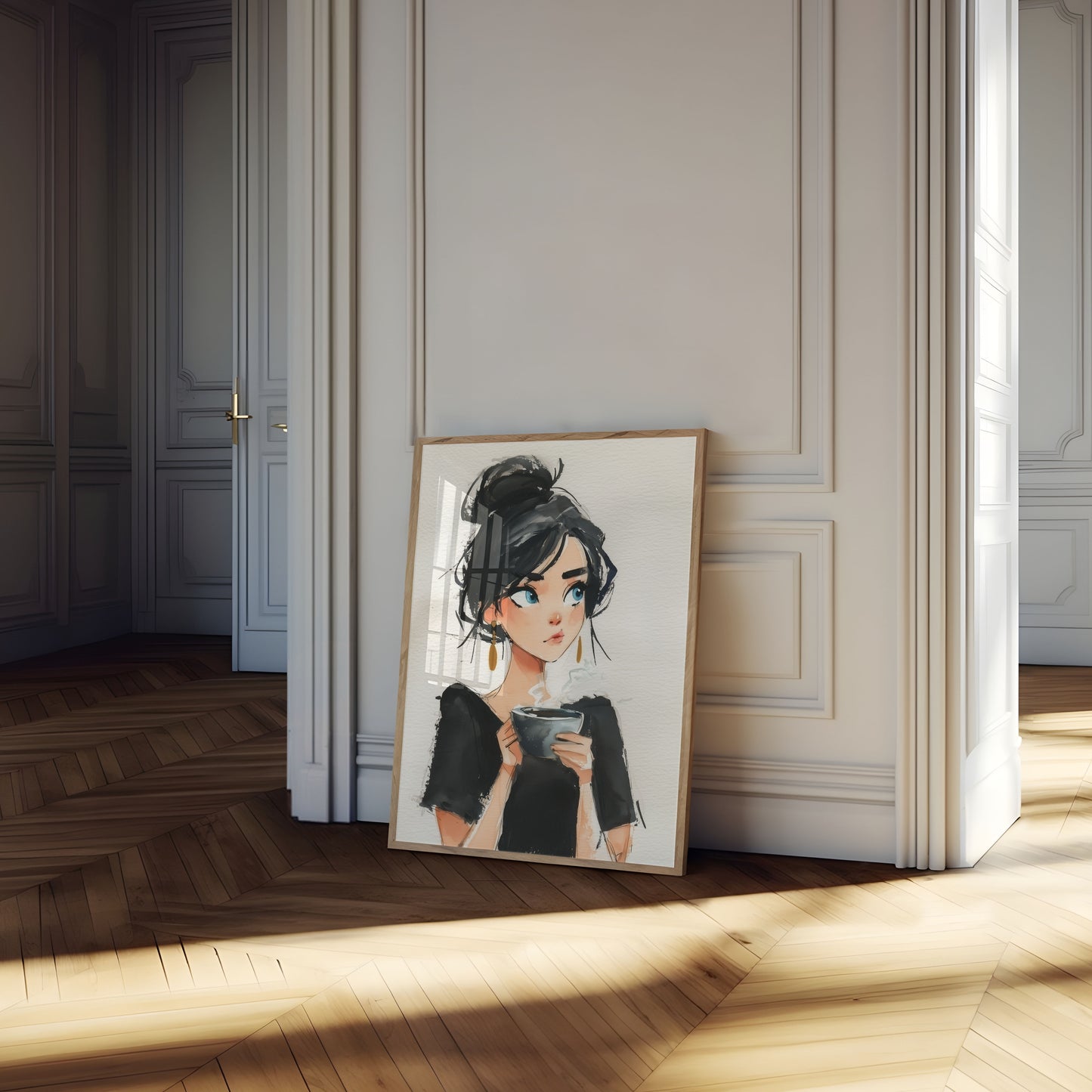 Morning Coffee Moment Poster