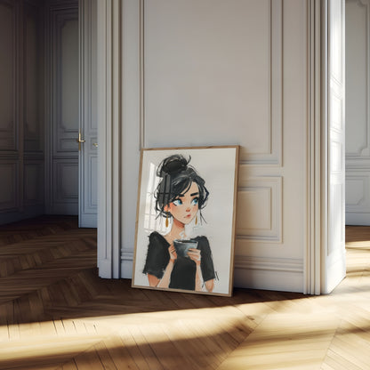 Morning Coffee Moment Poster