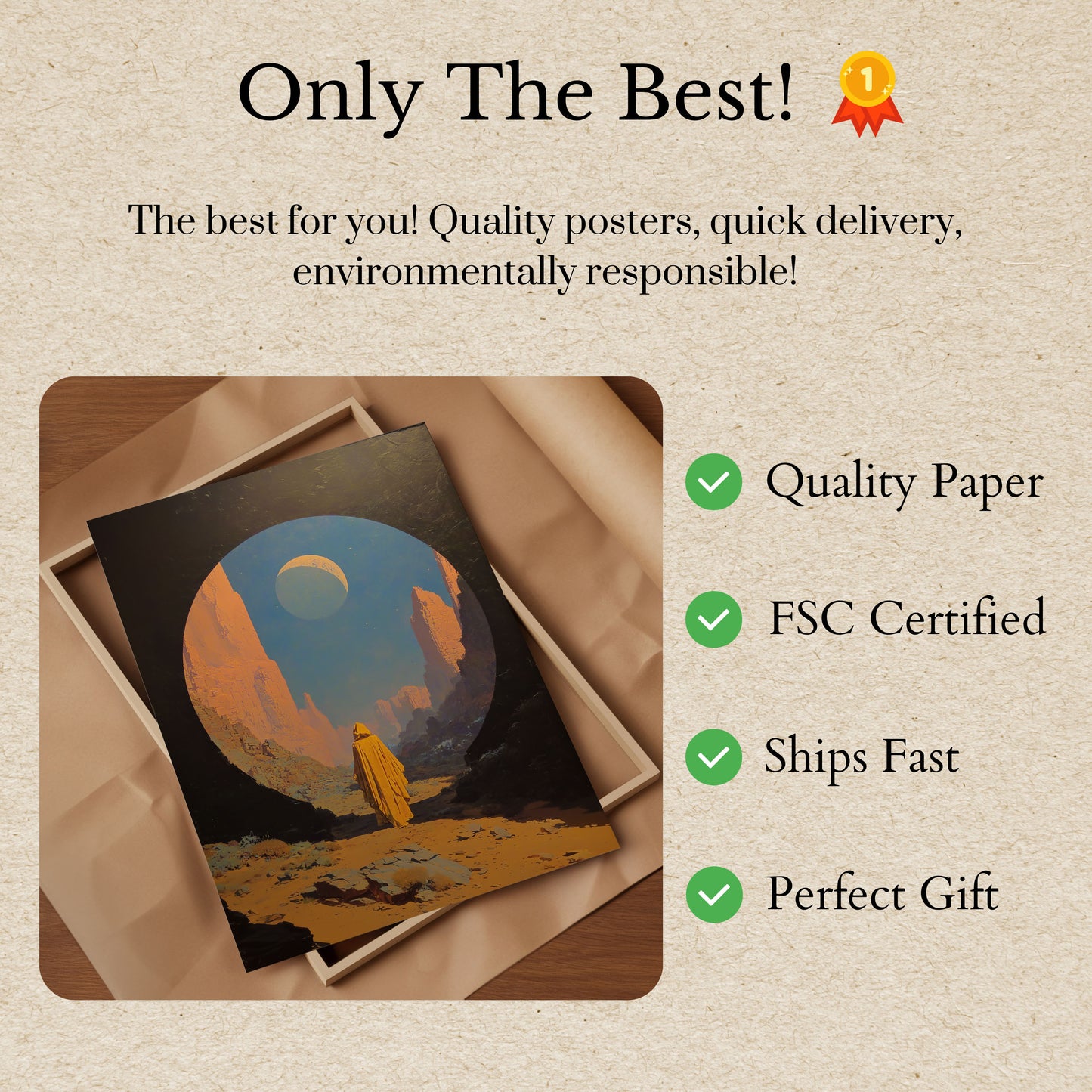 Desert Mystic Eclipse Poster