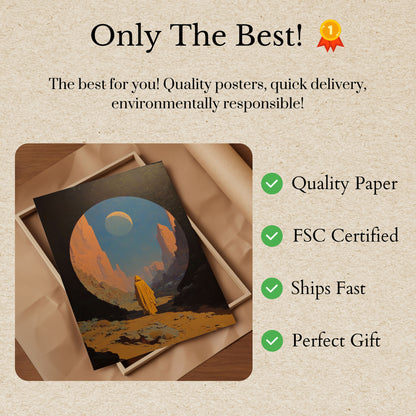 Desert Mystic Eclipse Poster