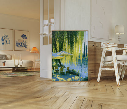 Lakeside Willow Retreat Poster