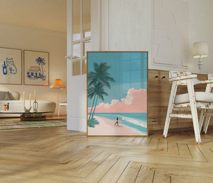 Tropical Surf Paradise Poster