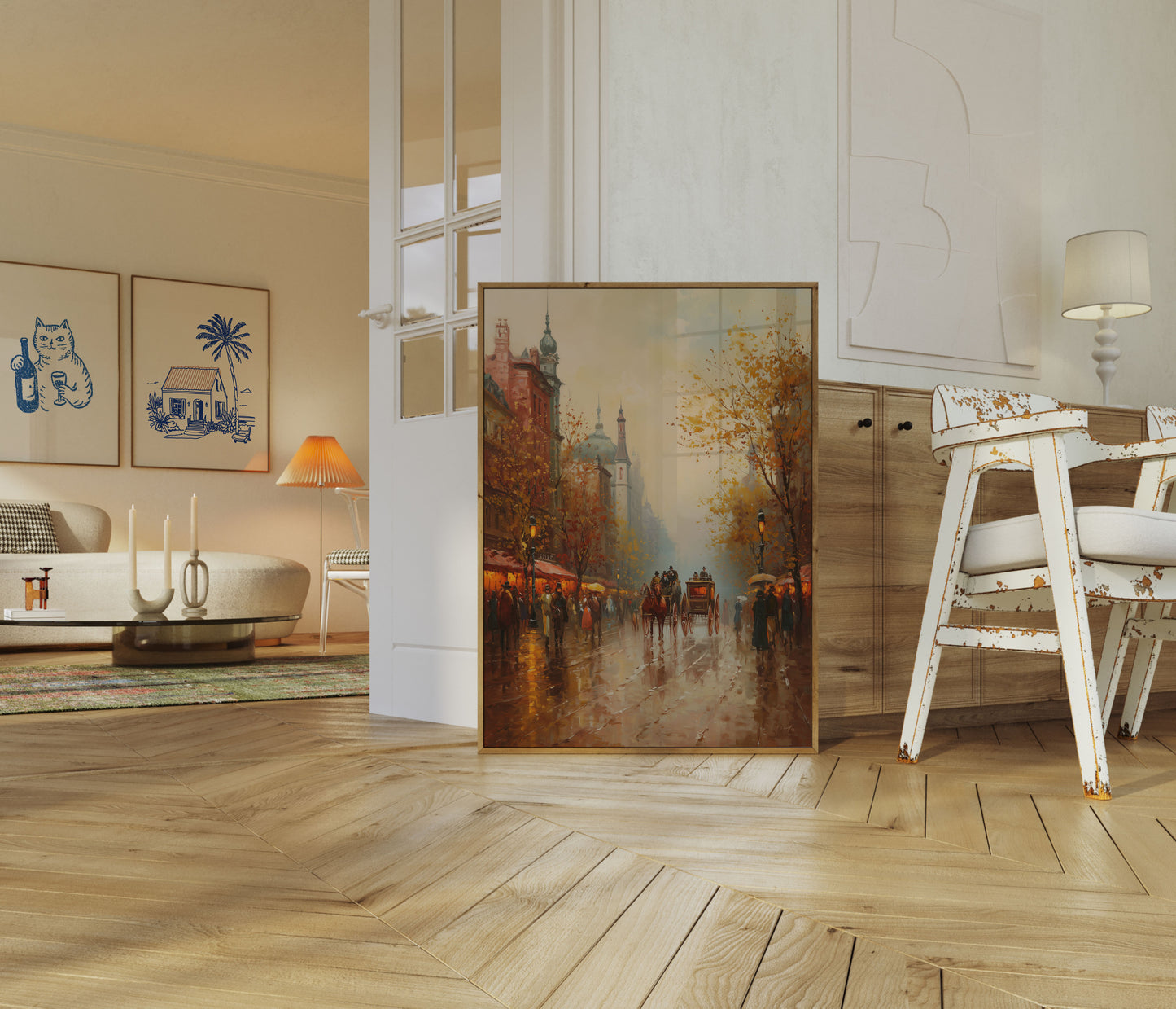 Autumn in Old City Poster
