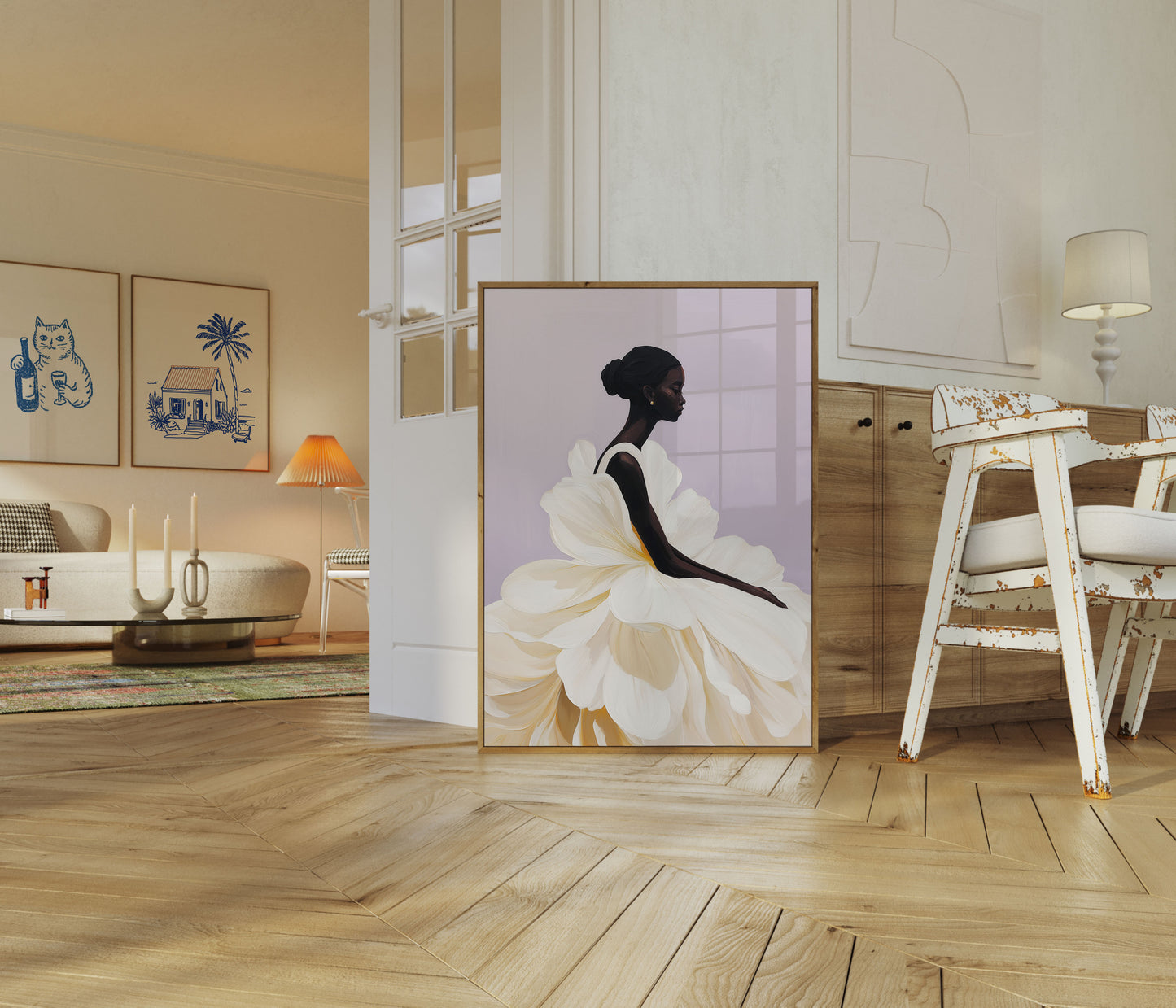 Elegant Flower Woman Poster