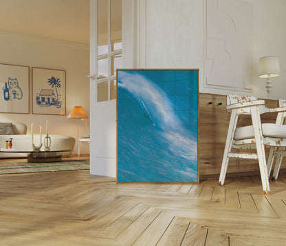 Poster: Surfer reitet Ozeanwelle