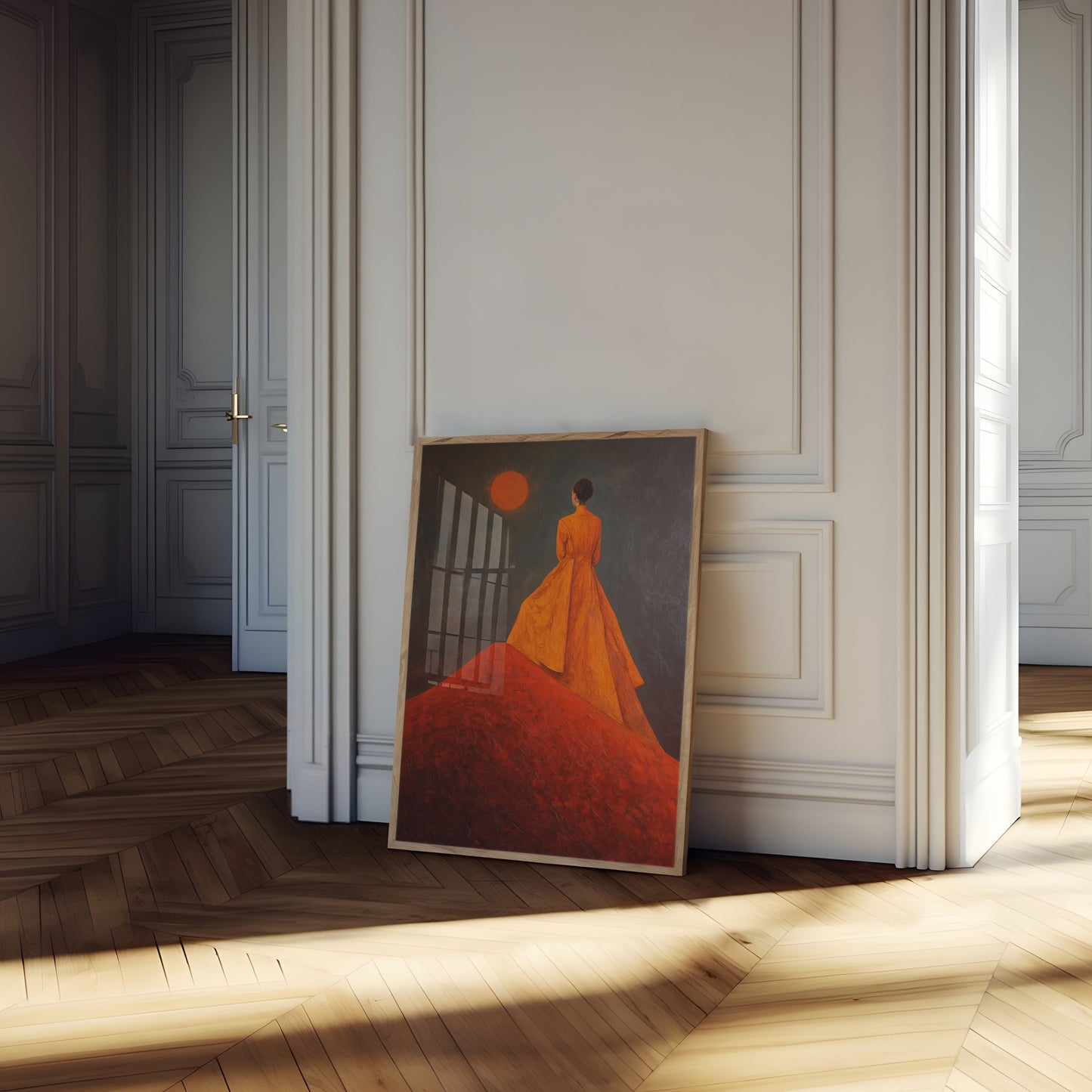 Crimson Horizon Solitude Poster