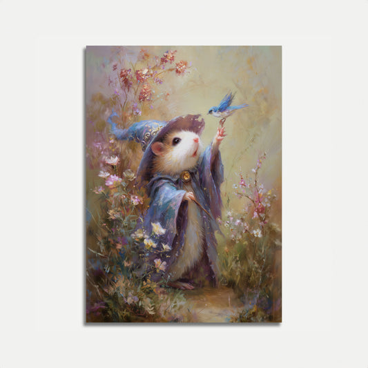 Magical Wizard Hamster Fantasy Poster