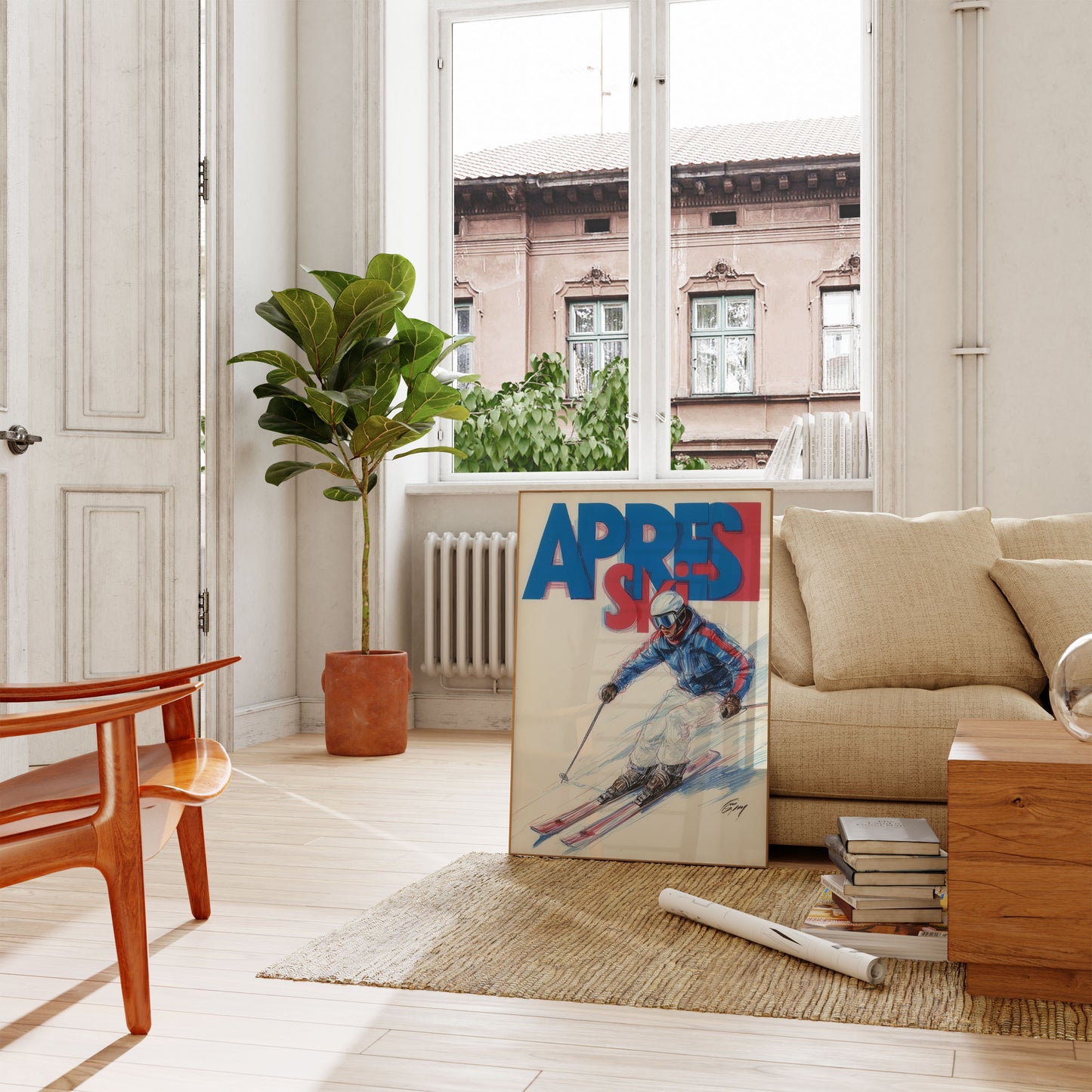 Apres Ski Dynamic Winter Sports Poster