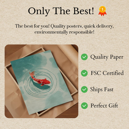 Póster Tranquil Koi Zen