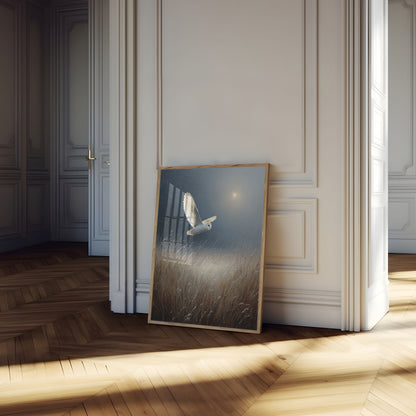 Barn Owl Hunting at Dusk Poster