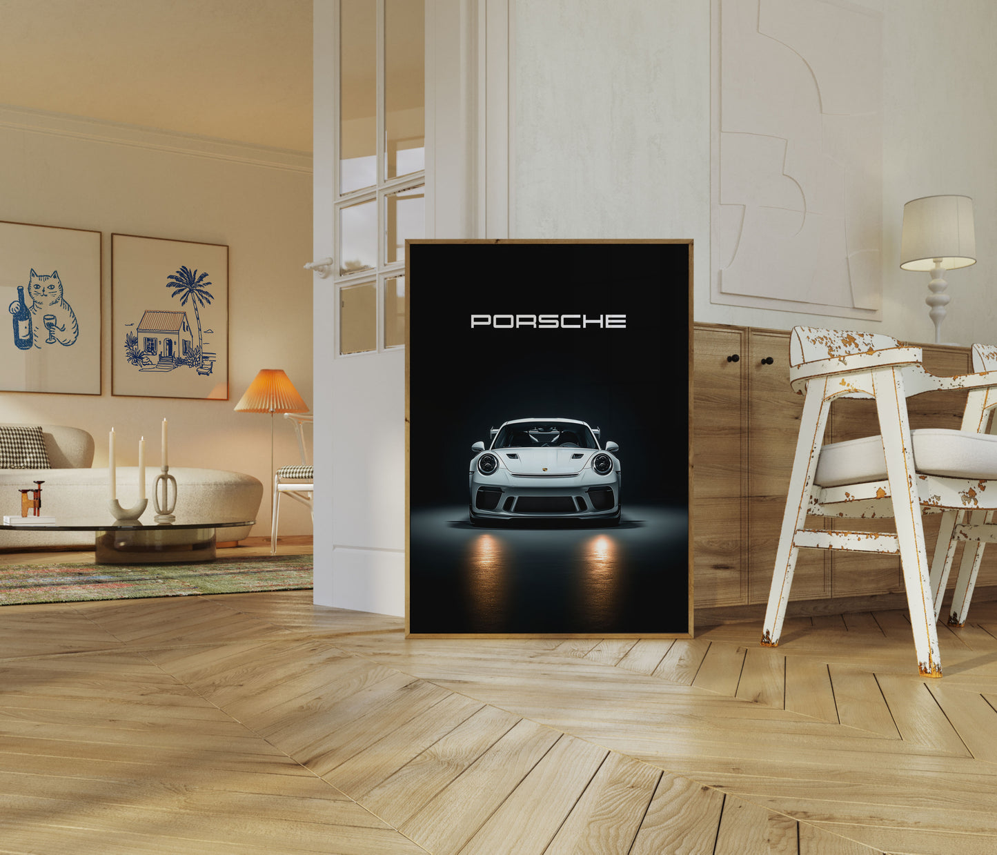 Precision White GT3 Porsche Poster