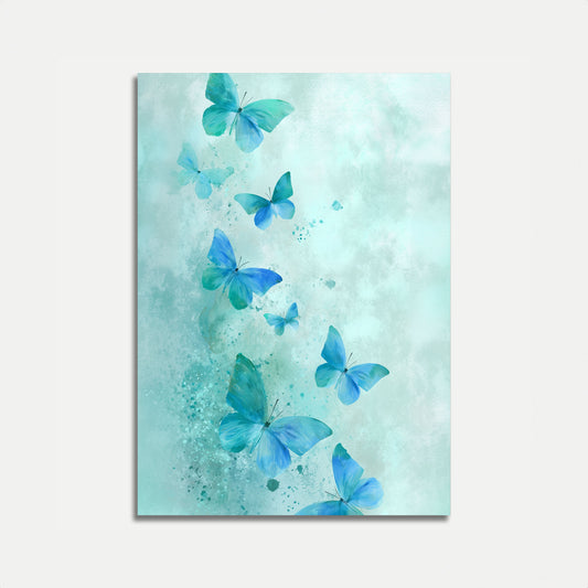 Póster de la danza de la mariposa azul