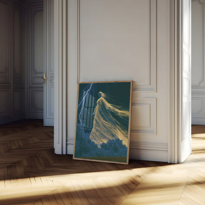 Ethereal Angel in the Storm Poster