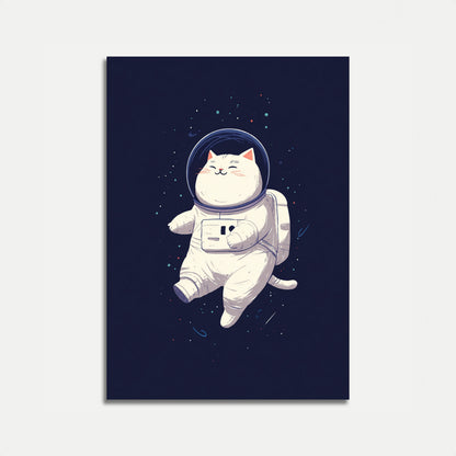 Cartel de Gato Astronauta en el Espacio