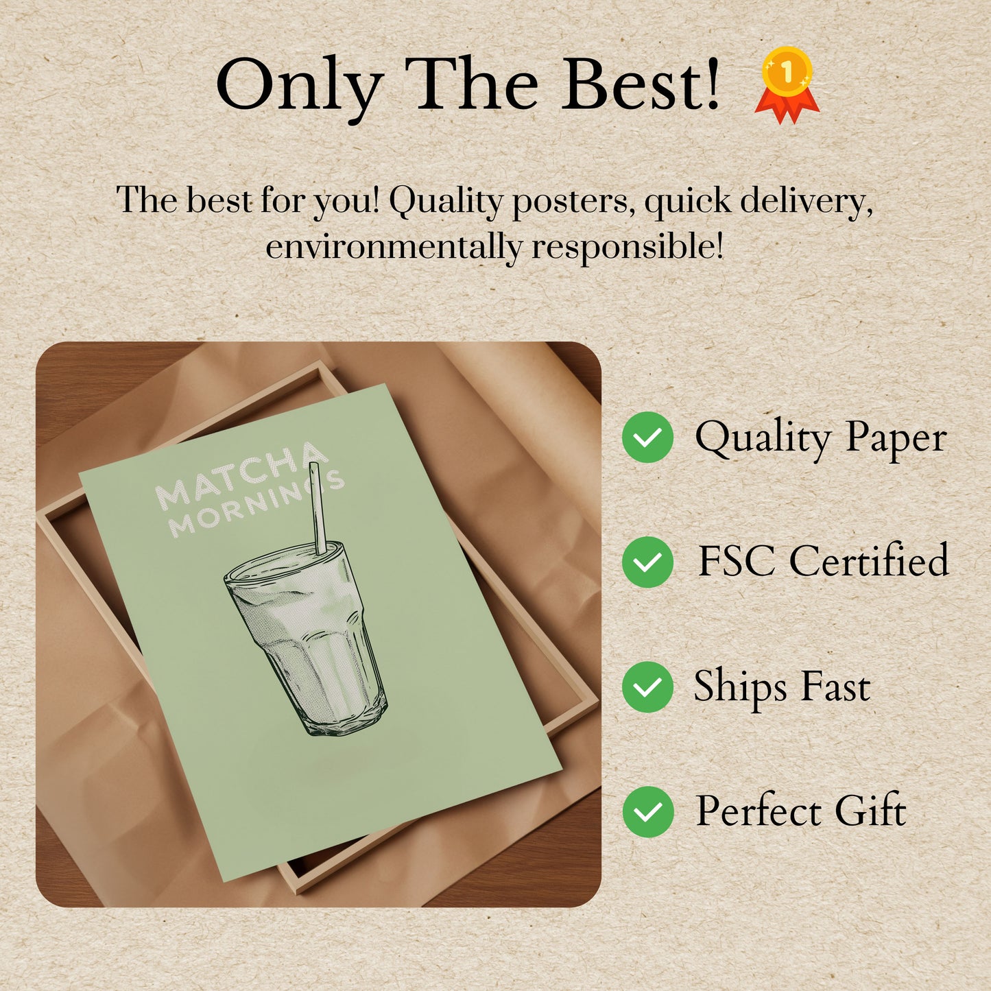 Fris Matcha Ochtend Poster