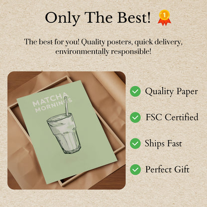 Fris Matcha Ochtend Poster