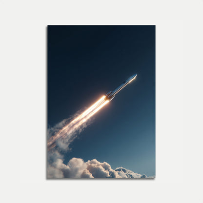 Rocket Launch Ascending Poster