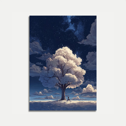 Starlit Solitude Tree Poster