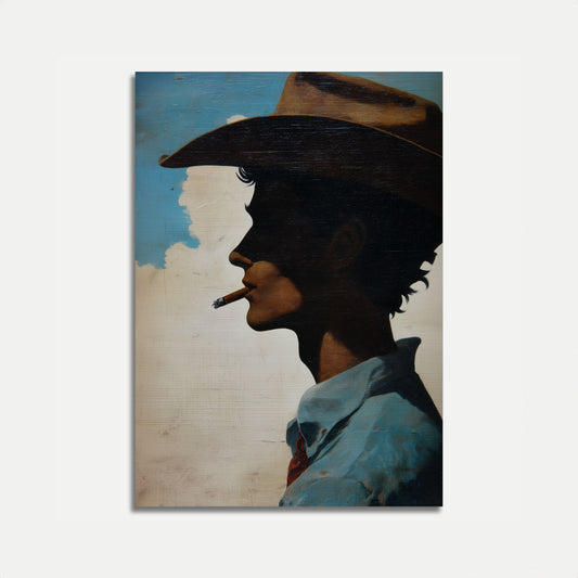Smoking Cowboy Profile Poster