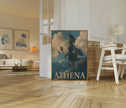 Athena Greek Goddess Warrior Poster