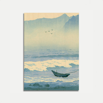 Rustig Boot Berg Landschap Poster