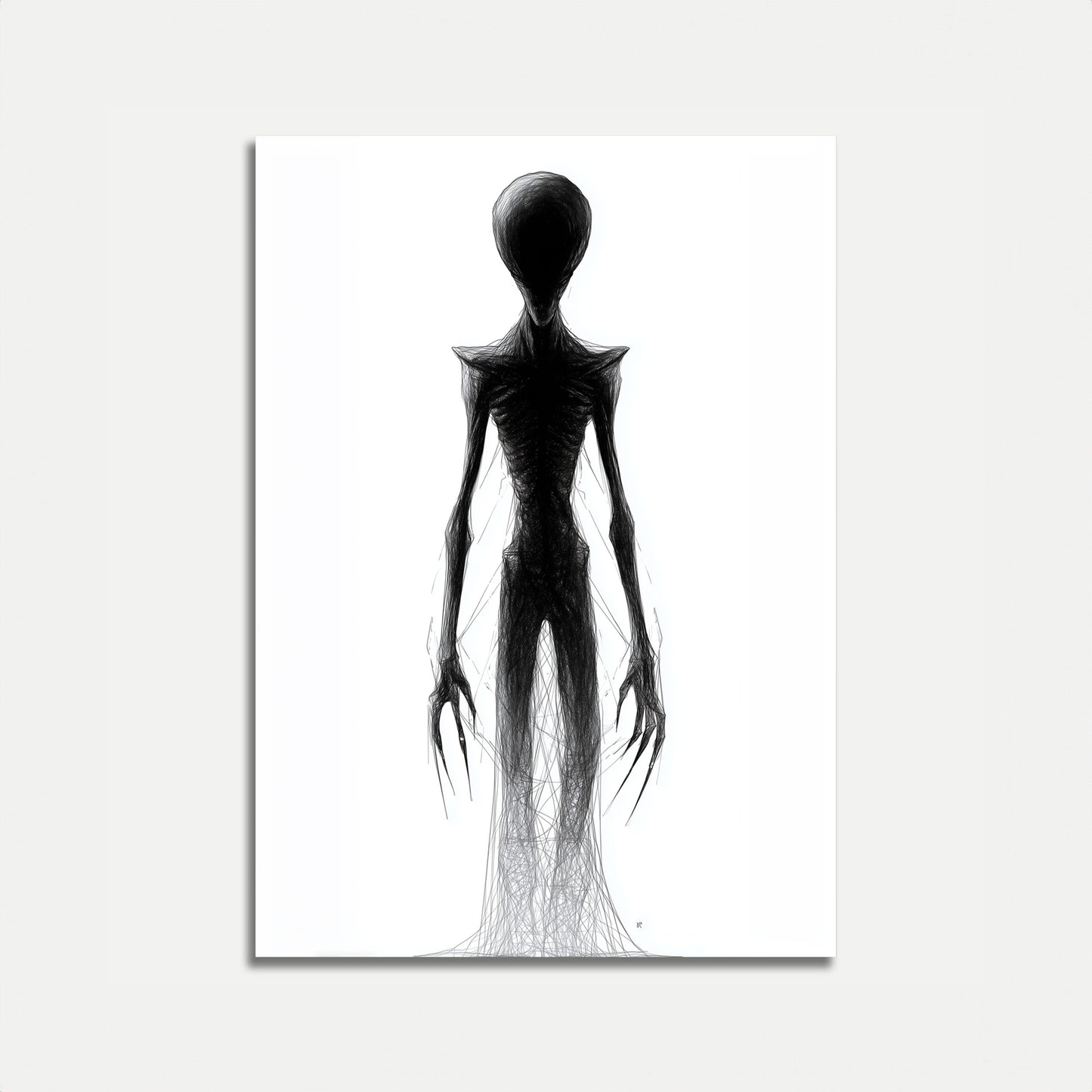 Ethereal Alien Silhouette Poster