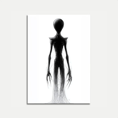 Ethereal Alien Silhouette Poster