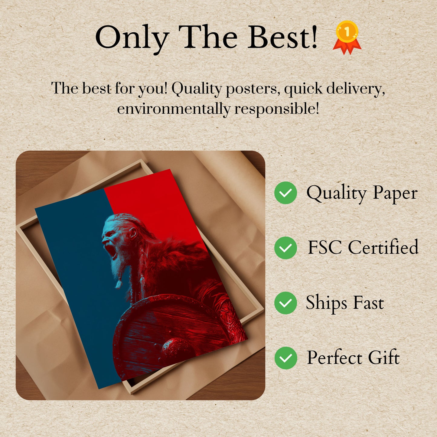 Pôster de Guerreiro Viking Feroz