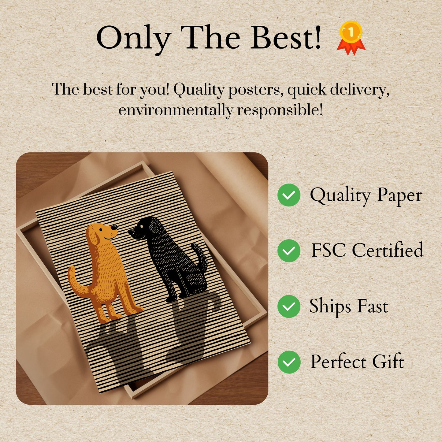 Best Friends Forever Dog Poster
