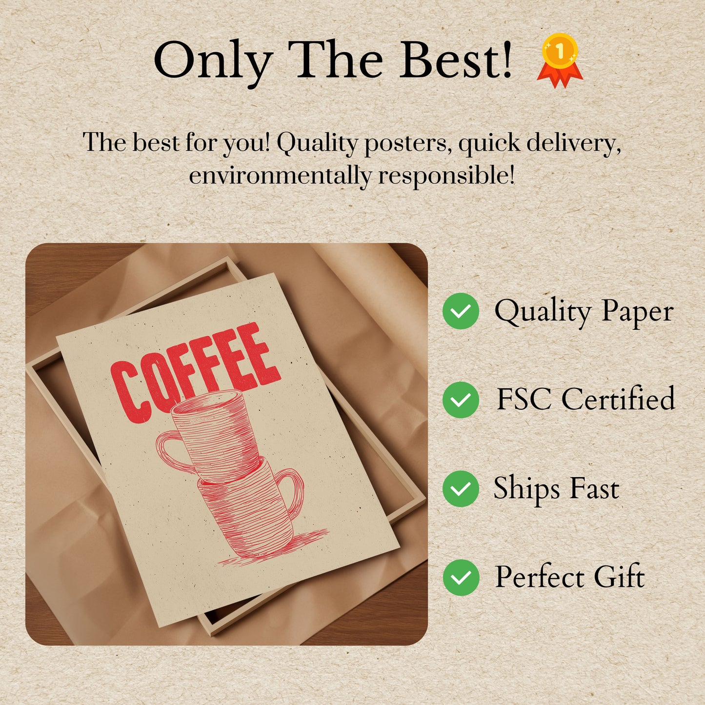 Vintage Coffee Lover's Morning Poster