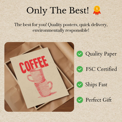 Vintage Coffee Lover's Morning Poster