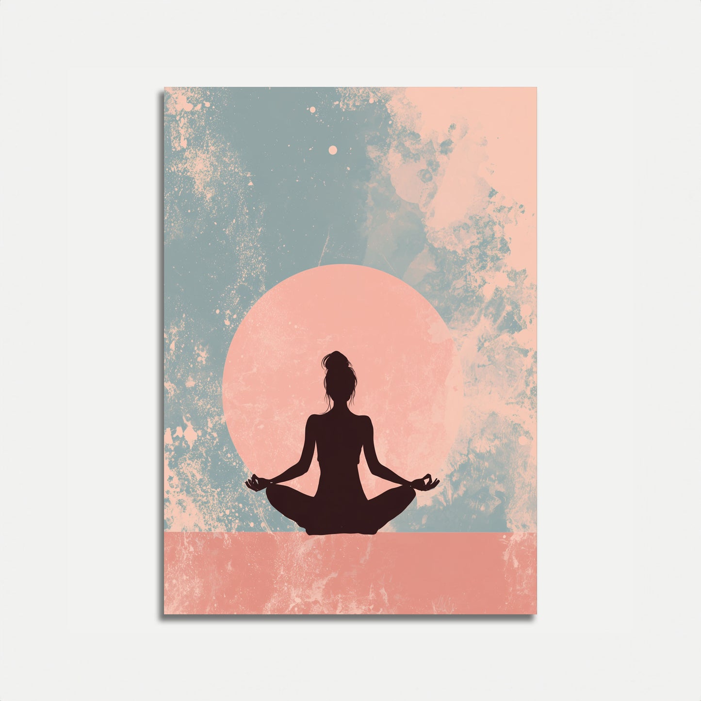 Zen Meditation Sunset Poster