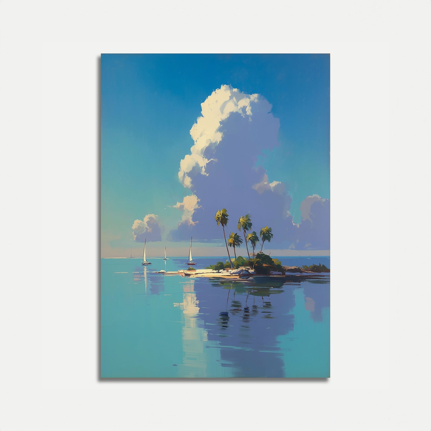 Tropical Paradise Sailboat Poster