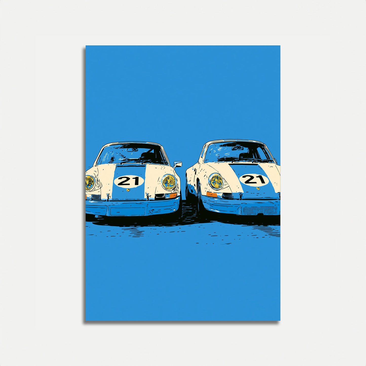 Classic Racing Porsche Number 21 Poster