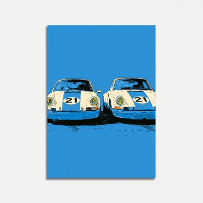 Classic Racing Porsche Number 21 Poster