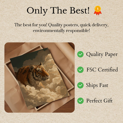 Majestic Tiger Clouds Poster