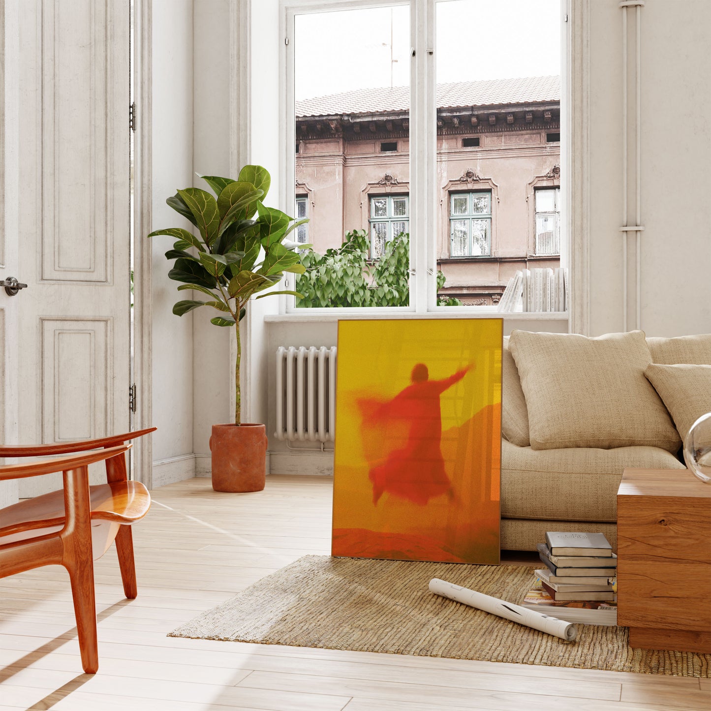 Poster Tramonto Figura Salto