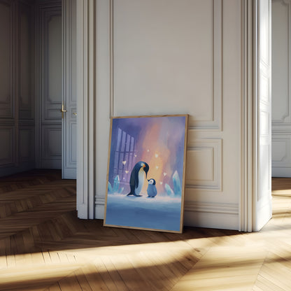 Penguin Love Crystal Poster