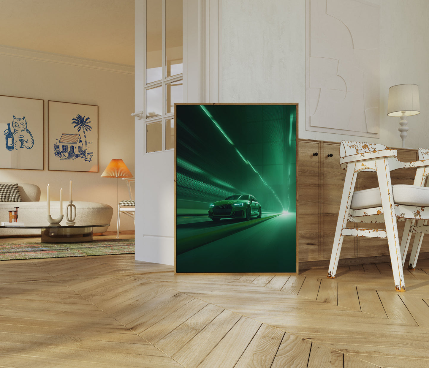 Rychlost Smaragdového Audi Plakátu