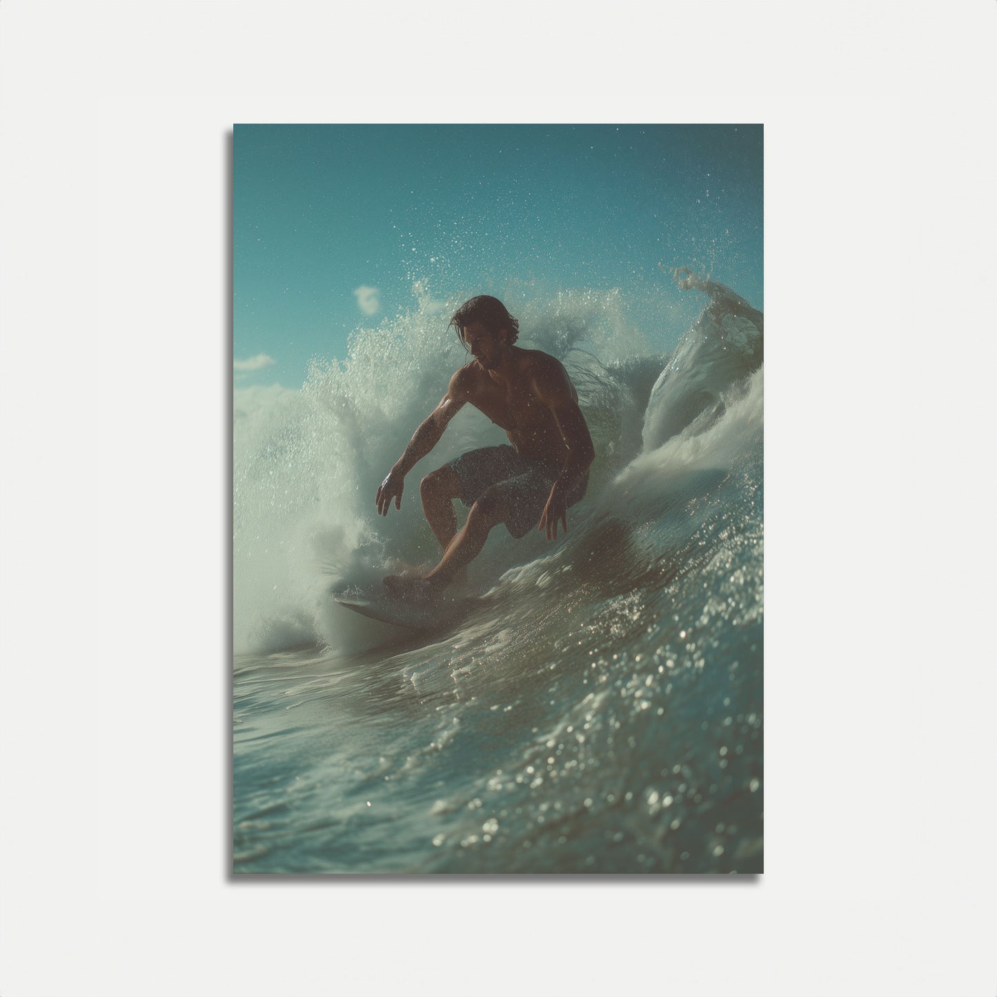Wave Rider in Blue Surge Poster