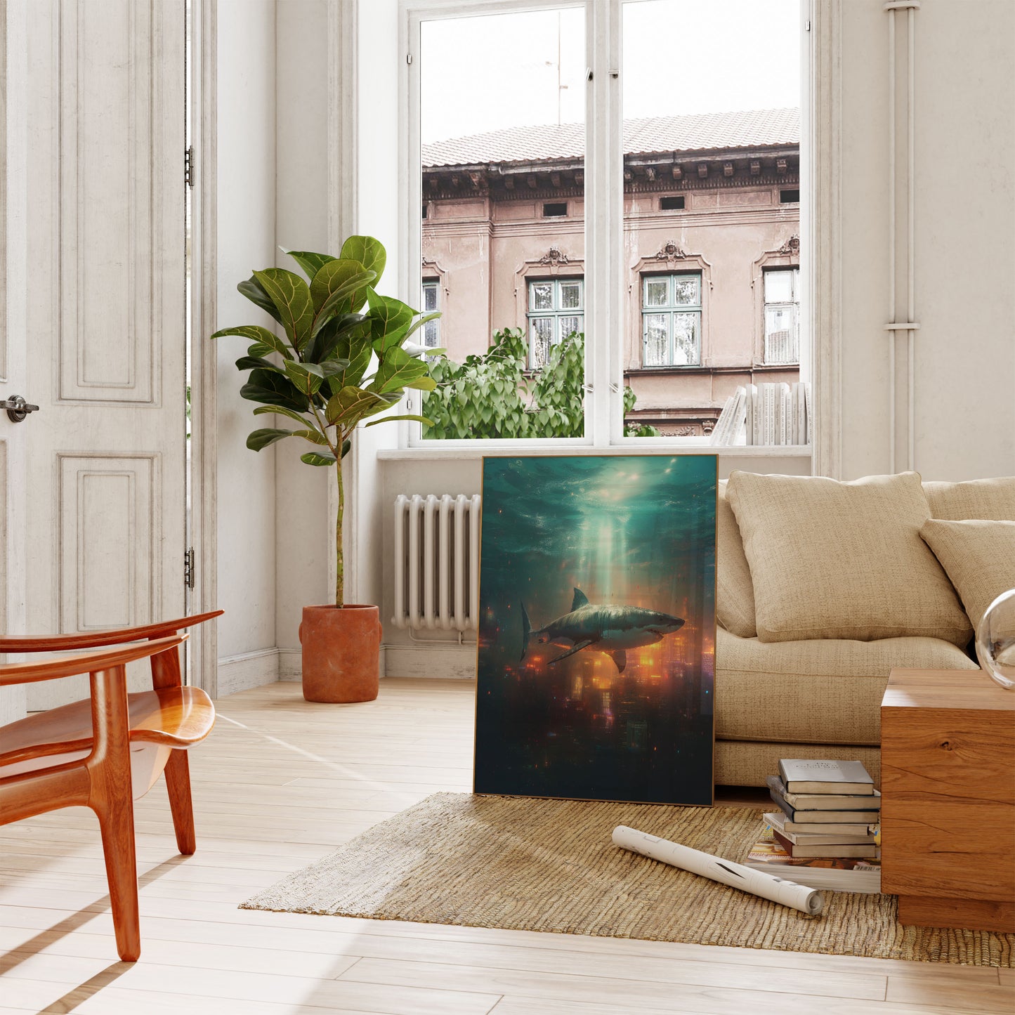 Cybernetic Shark City Poster