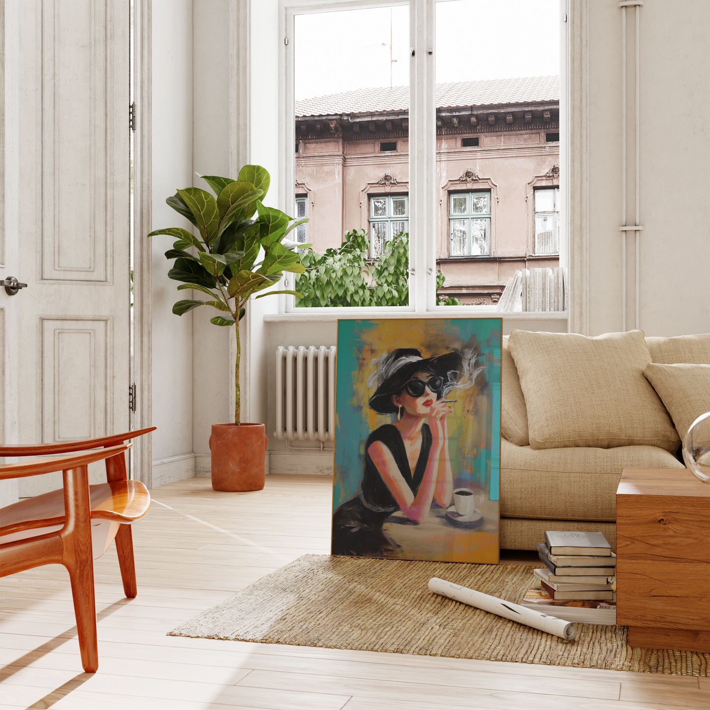 Glamourøs Cafe Elegance Plakat