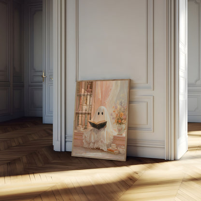 Gespenstischer Bücherwurm Halloween-Poster